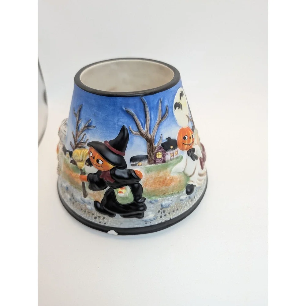 Yankee Candle Pumpkin Pals Halloween Ceramic Jar Shade 1127896 Blue Ghost Rare